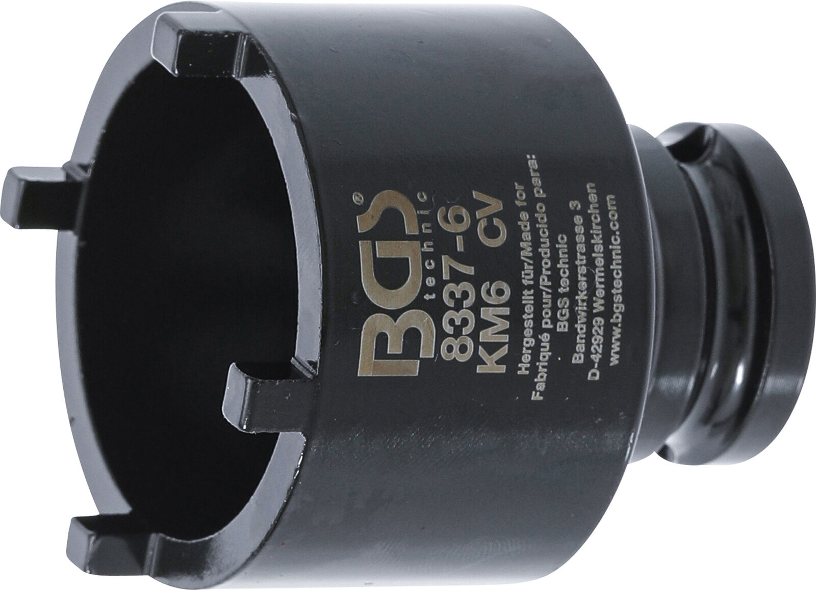BGS technic Groove Nut Socket, external tooth, KM6