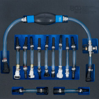 BGS technic Diesel Bleeding / Primer Kit, for Ford, PSA, Opel / Vauxhall, Fiat, Rover, Land Rover, Renault, Mercedes-Benz, 12 pcs.