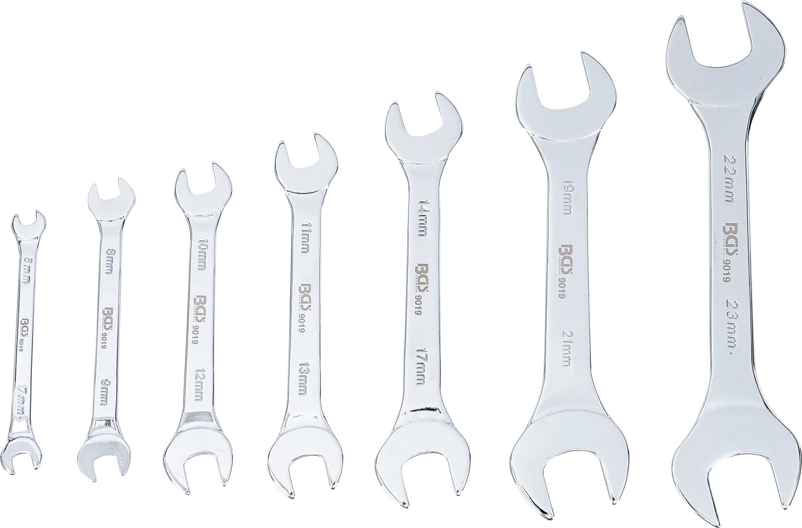 BGS technic Double Open End Spanner Set, extra flat, 6 - 23 mm, 7 pcs. - Image 3