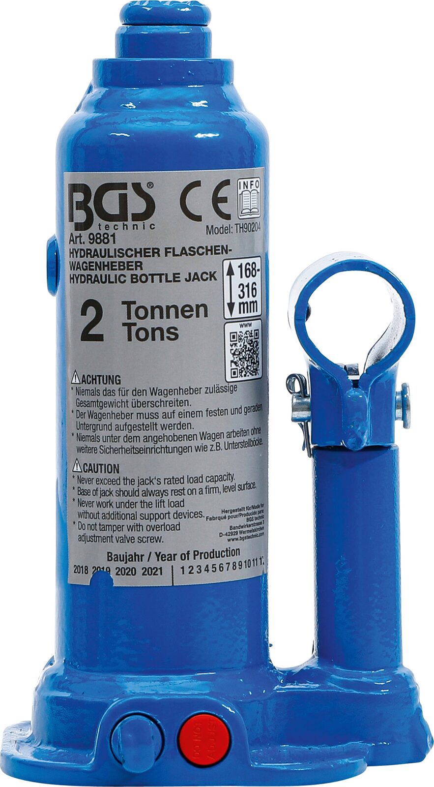 BGS technic Hydraulic Bottle Jack, 2 t - Image 3
