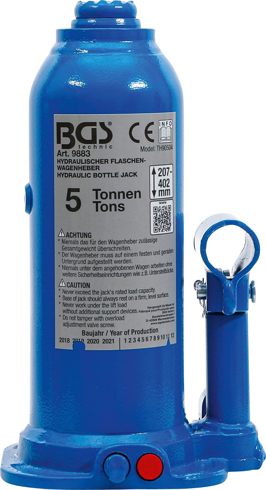 BGS technic Hydraulic Bottle Jack, 5 t - Image 3