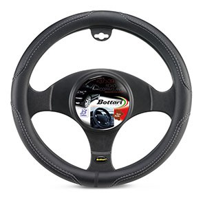 Bottari Road Steering Wheel Cover Black/Grey Small 35/37 cm