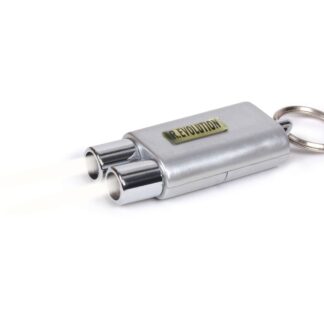 R.Evolution Motorbike "INX" Silver Keyring with 2 White LEDs