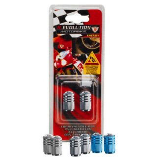 R.Evolution Motorbike "Cristal" Tyre Valve Caps Silver