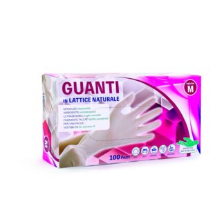 Bottari 100 Powdered Disposable Latex Gloves - M