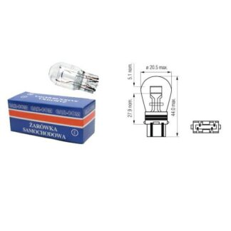Carcommerce LIGHT BULB 12V 21/5W ALL GLASS