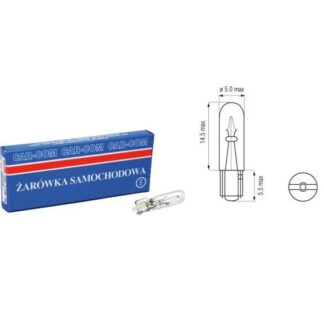 Carcommerce LIGHT BULBS 12V 1.2W ALL GLASS