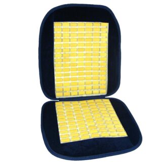 Carcommerce CAR SEAT CUSHION BAMBOO + VELOUR BLUE
