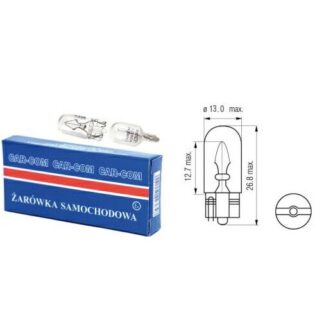 Carcommerce LIGHT BULBS 12V 10W T13 ALL GLASS