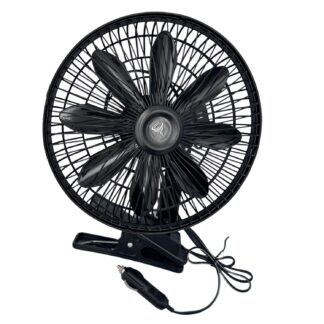 Carcommerce METAL CAR FAN 12V - WITH CLIP - 8"
