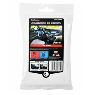 Carcommerce WET CAR WIPES TO COCKPIT - 24 PCS SHINE