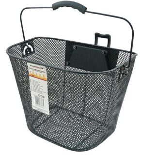 Carcommerce Front bicycle basket black - clip
