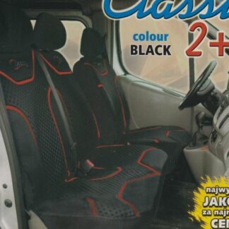 Carcommerce CAR SEATS COVERS SET 2+1 CLASSIC BLACK