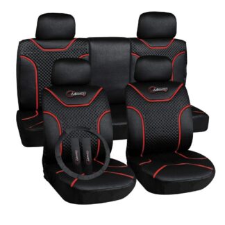 Carcommerce CAR SEATS COVERS SET CLASSIC BLACK