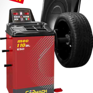 Cormach MEC 110B ESD with Pedal Brake 1ph 230V-50/60Hz – Digital Electronic Wheel Balancer