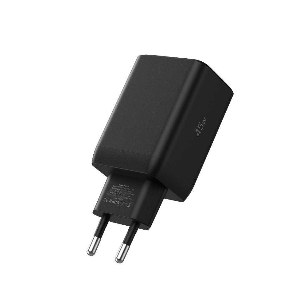 Tech-Protect NC45W-GAN 2-PORT PD45W wall charger - black - Image 3