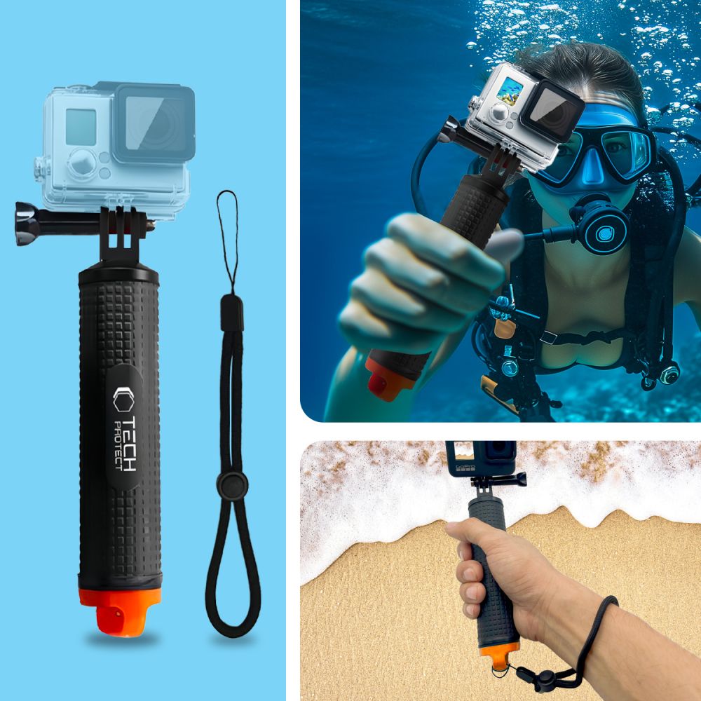 Tech-Protect GA100 Hand Grip for GoPro / DJI - Black - Image 3