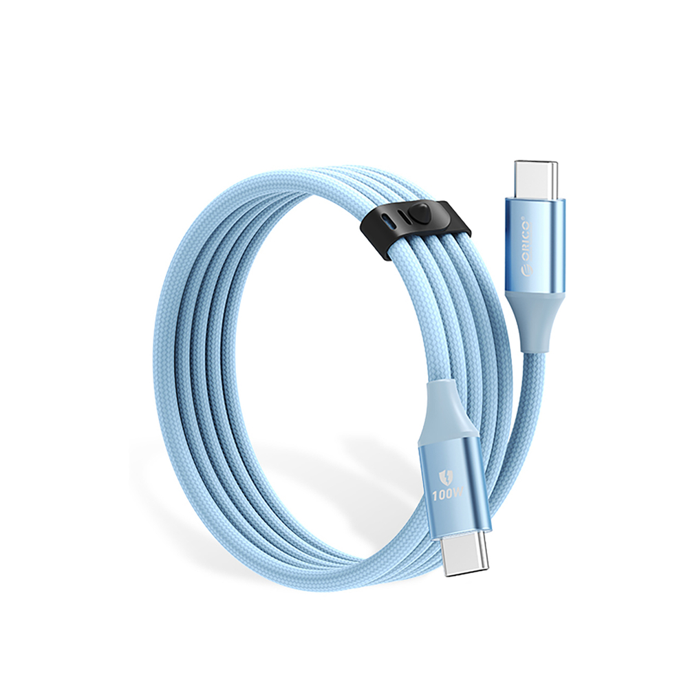 Orico CDX 100W 5A Power Delivery USB-C - USB-C cable 1m - blue - Image 2