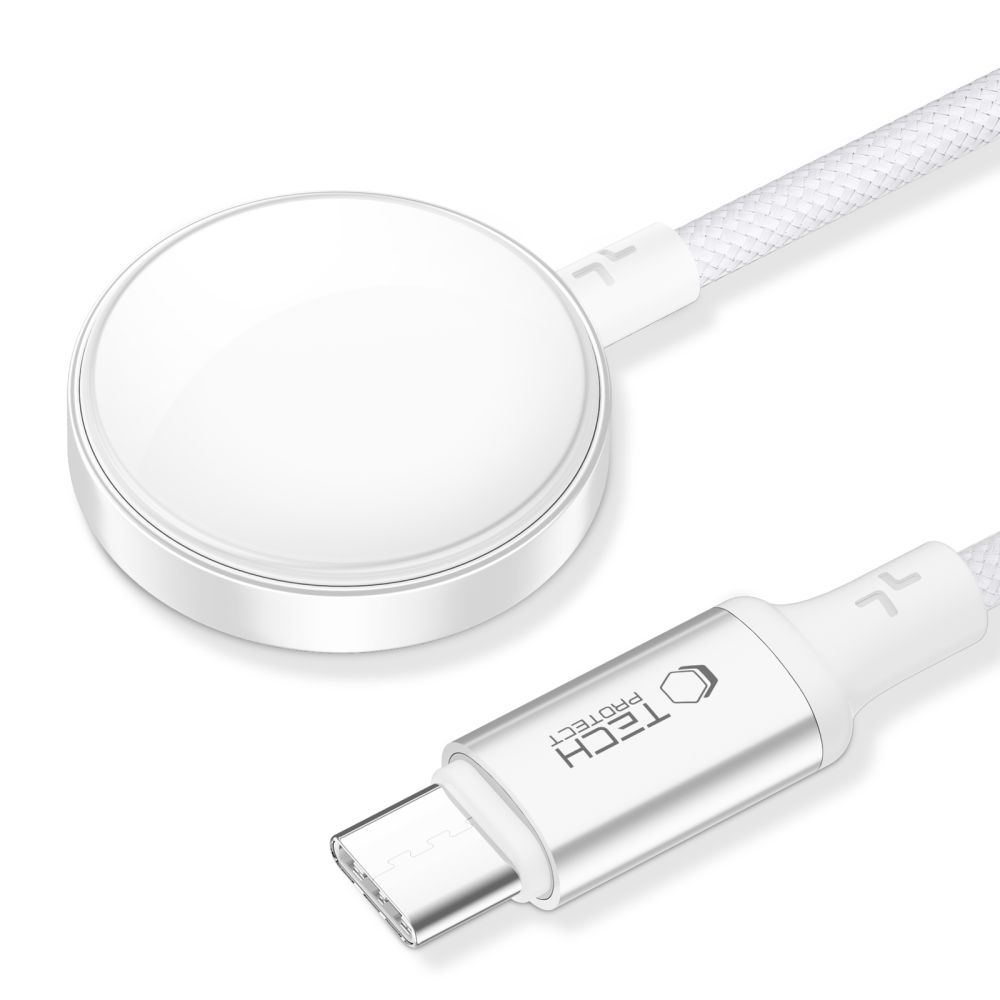 Tech-Protect UltraBoost USB-C Inductive Charger for Apple Watch 1m - White - Image 2