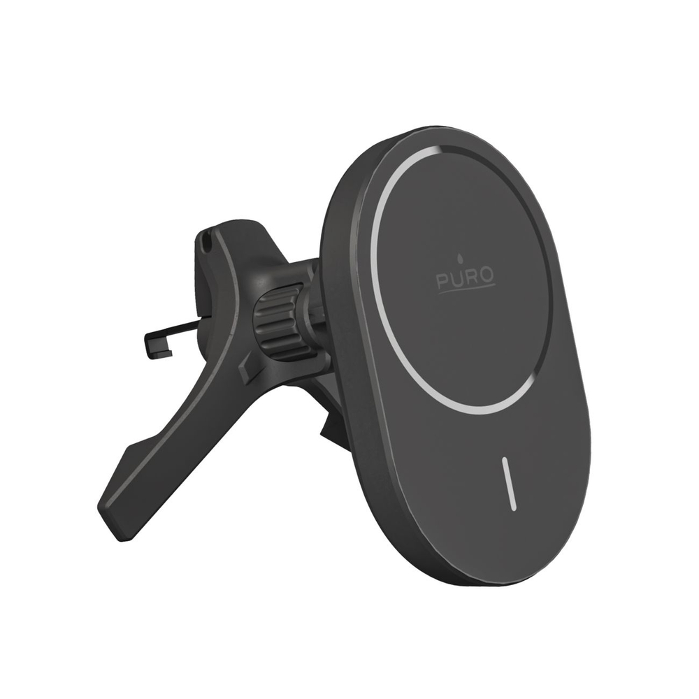 Puro Car Holder with Qi2 Charger, MagSafe Compatible - Black