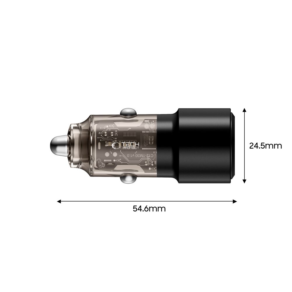 CC03 2-port PD75W car charger - black - Image 3