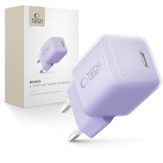Tech-Protect NCM25 USB-C PD 25W Wall Charger - Purple