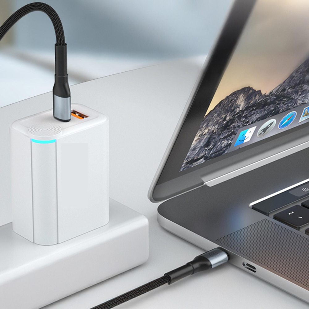 3mk Hyper Cable 3mk Hyper Cable N-SERIES USB-C / USB-C 2m 20V/3A 60W / black - Pilt 3