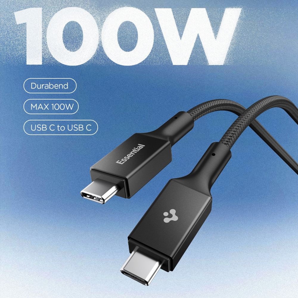 Spigen EB10010CC 100W 100 cm Cable - Black - Pilt 3