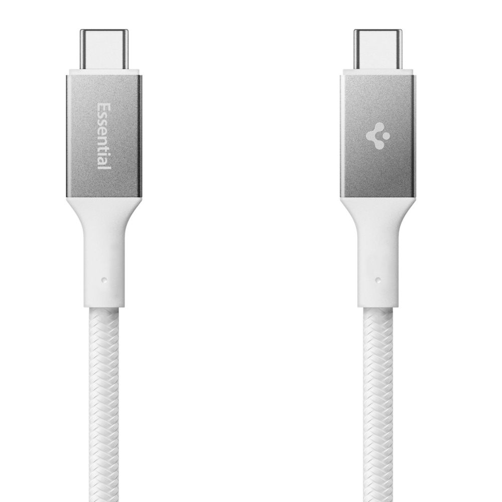 Spigen Essential EB10015CC USB-C / USB-C 100W 150cm Cable - White - Image 2