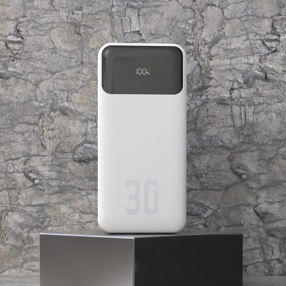 Dudao K15Max 30000mAh PD 22.5W Powerbank with USB-C and Lightning Cables - White - Image 2