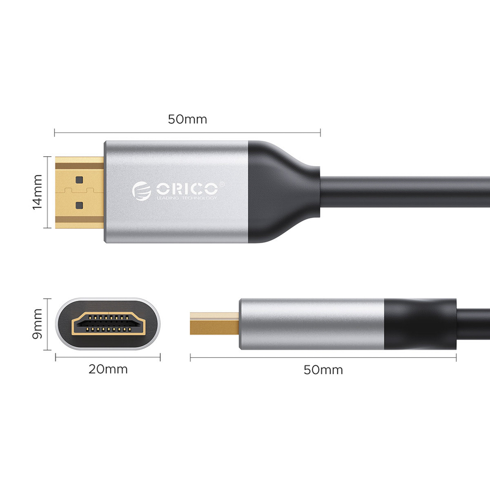 Orico H8Y1 HDMI 2.1 8K 60 Hz HDMI cable 5 m - black - Image 2