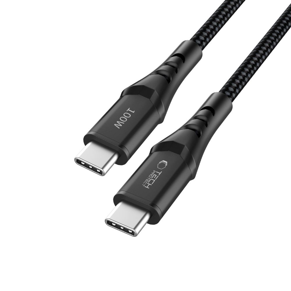 Tech-Protect Ultraboost UB11T USB-C / USB-C PD 100W / QC3.0 Cable 100 cm - Black - Image 2