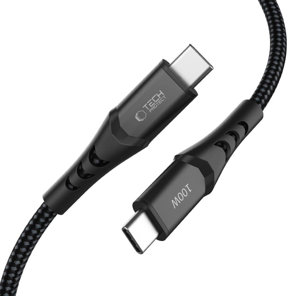 Tech-Protect Ultraboost UB11T USB-C / USB-C PD 100W / QC3.0 Cable 100 cm - Black - Image 3