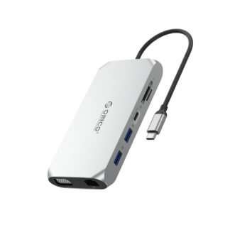 Orico XCR 12in1 USB-C Docking Station 3x USB-A 3.1 1x USB-A 2.0 1x USB-C PD 100 W 1x USB-C 3.1 1x HDMI 1.4 4K 30 Hz 1x VGA 1080p 1x SD 3.0 1x microSD