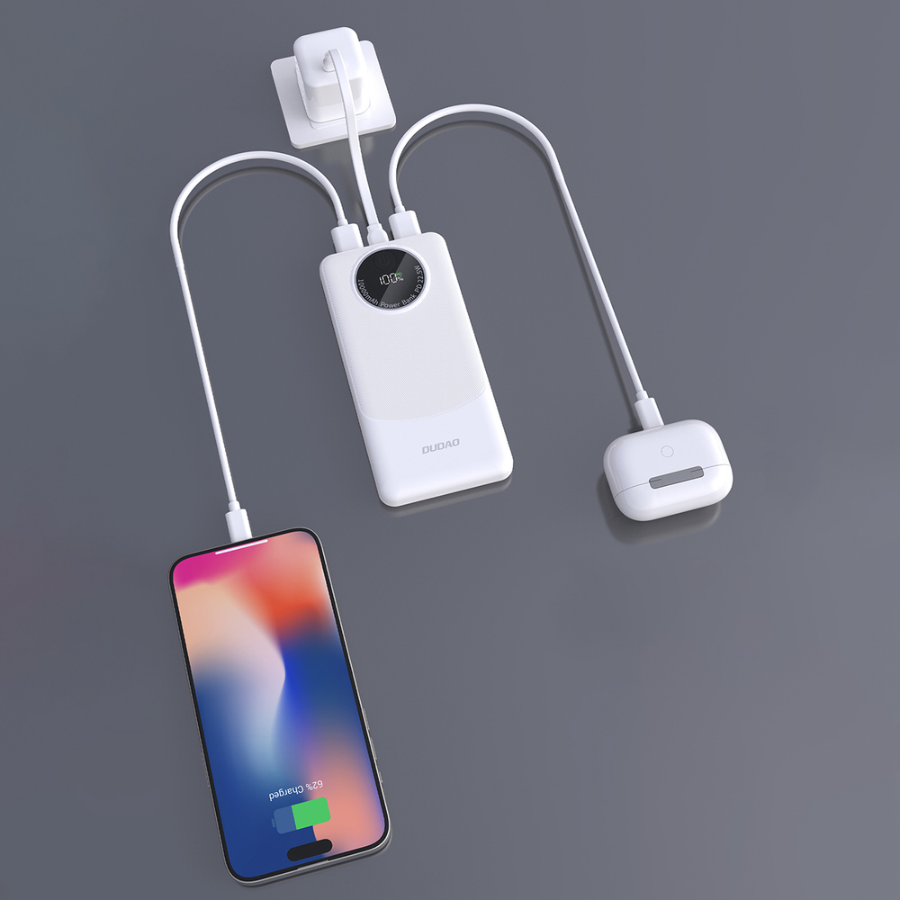Powerbank Dudao K12 10000mAh PD22.5W USB-A, USB-C - white - Image 3