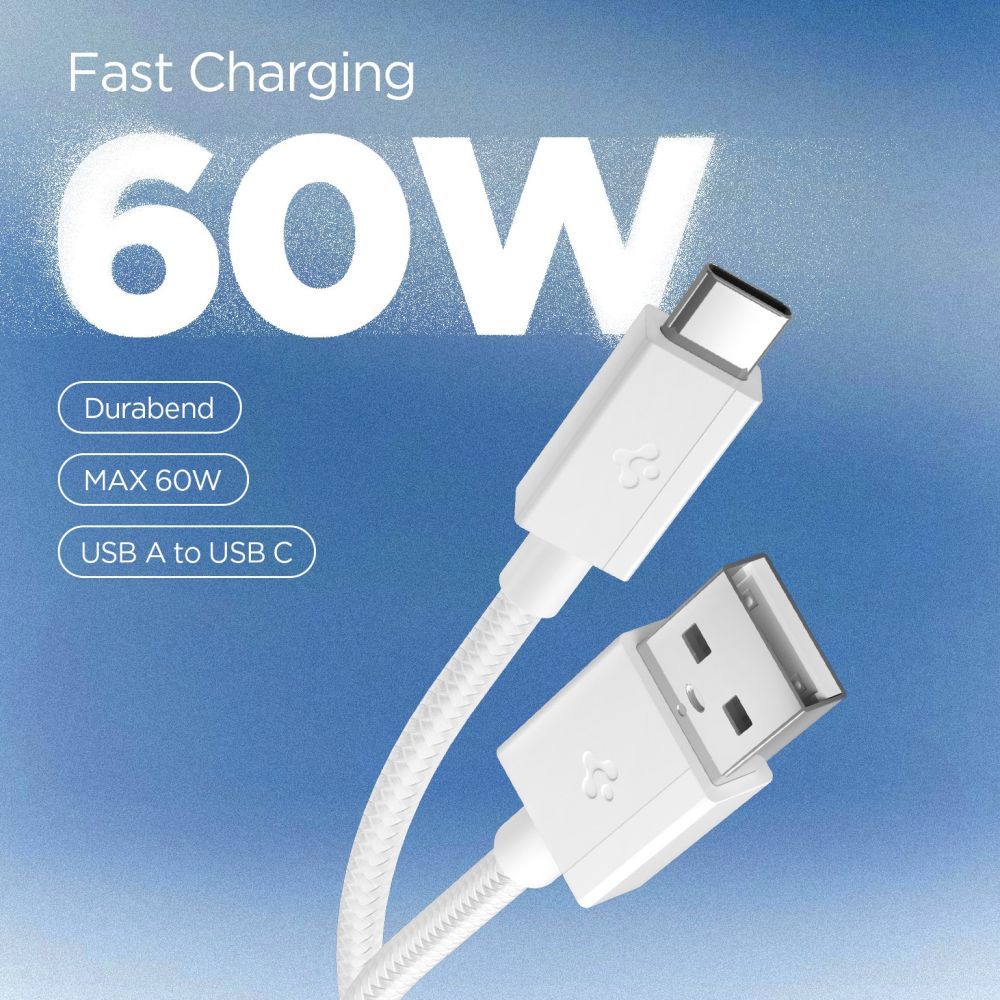 Spigen Essential EB6015AC USB-C Cable 60W 150 cm - White — изображение 3