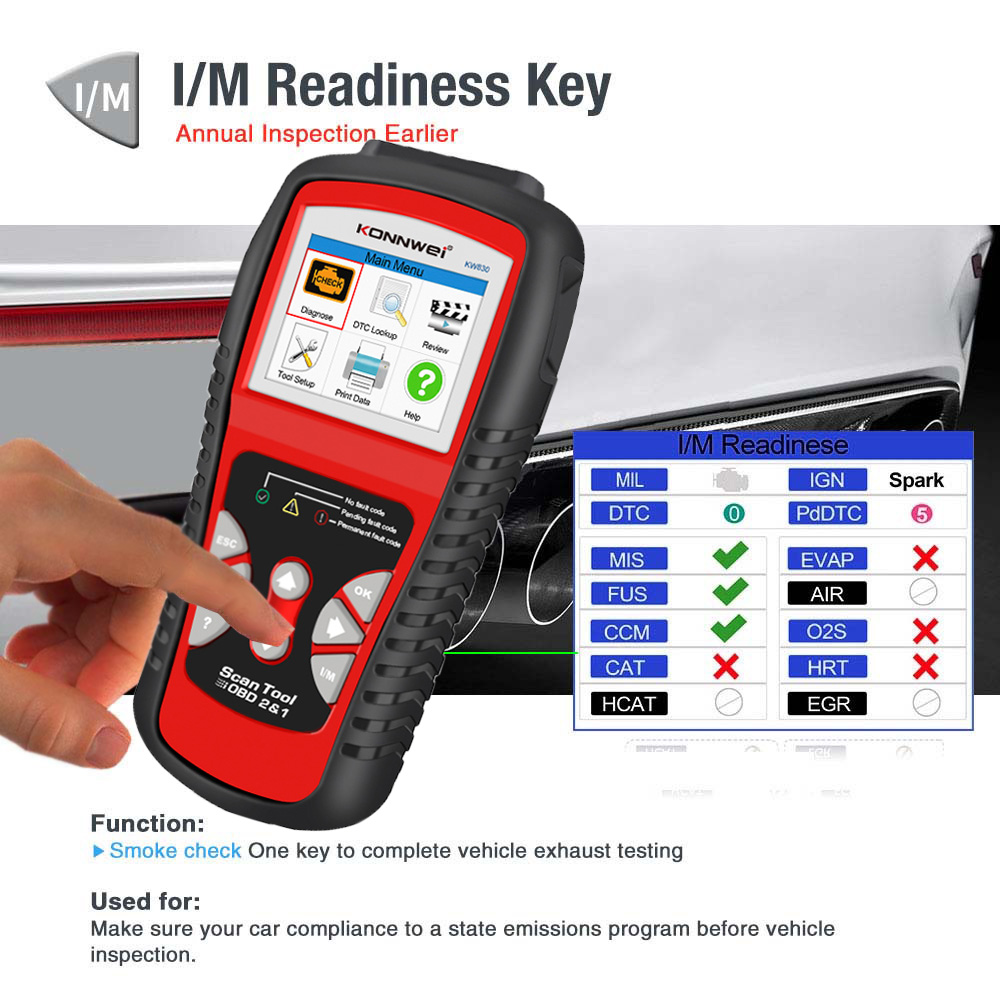 KONNWEI KW830 Code Reader With Live Data / Car Battery Testers Analyzers - Image 3