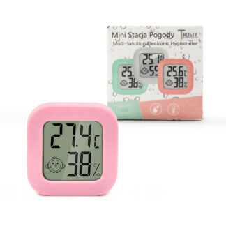 Trusty Weather Station No Batteries Pink