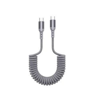 Teltech Braided spring cable USB-C - USB-C 100W 2m