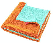 Maxshine Twisted & Waffle Colorful Towel – Orange with Tiffany Blue
