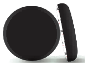Maxshine Flat Foam Finishing Pad - 3 inch – Black Foam With white Velcro