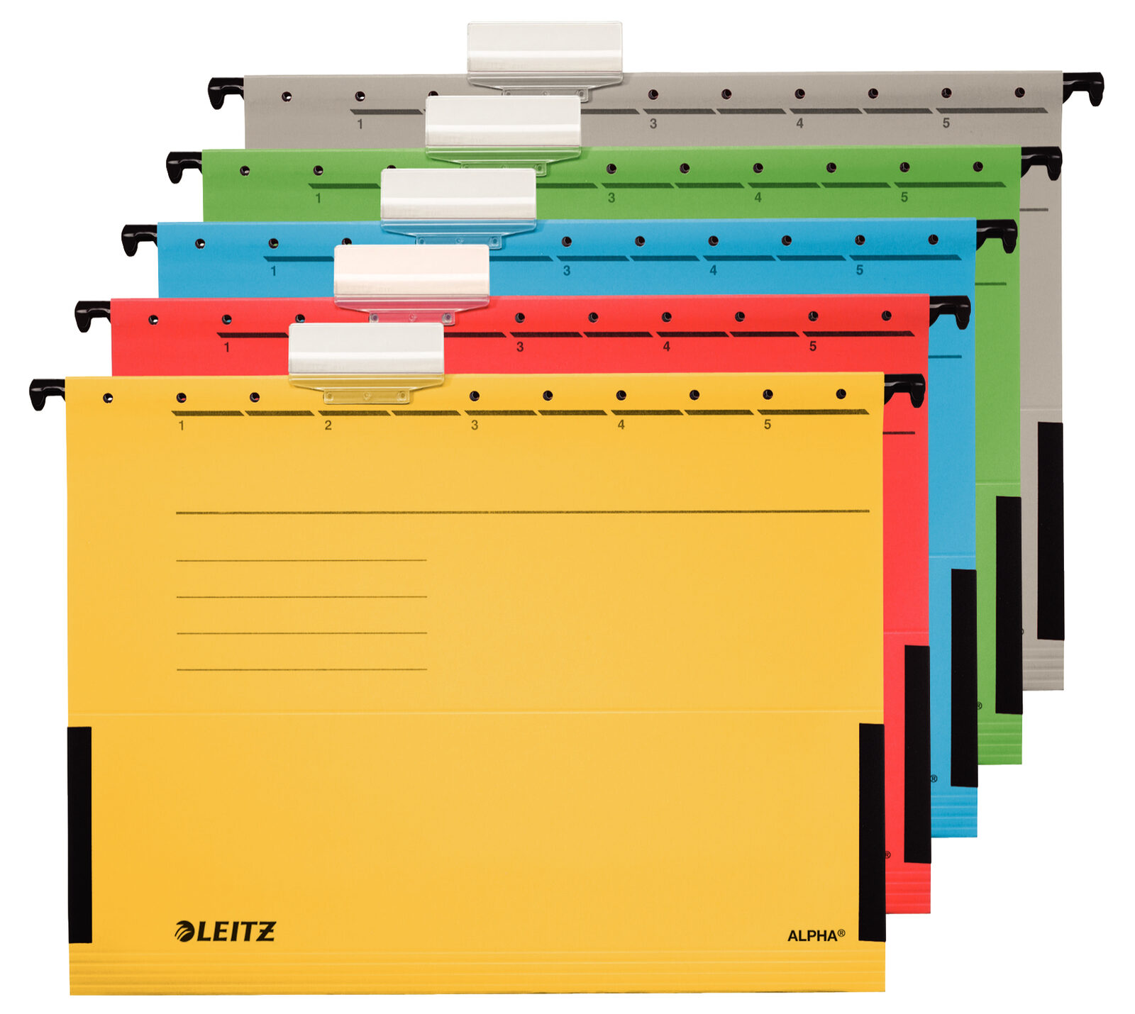 Leitz Alpha hanging folder Cardboard A4 Yellow 5 pc(s) - Image 3