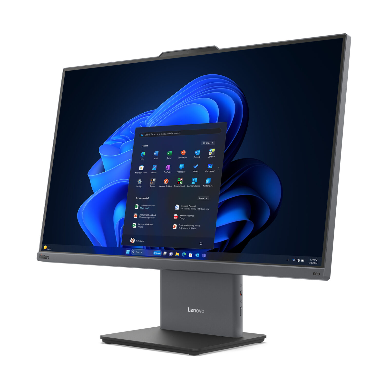 Lenovo ThinkCentre neo 50a 27 Gen 5 Intel® Core™ i7 i7-13620H 68.6 cm (27") 1920 x 1080 pixels All-in-One PC 16 GB DDR5-SDRAM 512 GB SSD Windows 11 Pr - Image 2