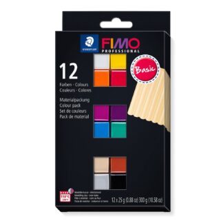 Staedtler FIMO 8043 C Modeling clay 300 g Black, Blue, Champagne, Green, Grey, Magenta, Orange, Red, Terracotta, Violet, White, Yellow 12 pc(s)