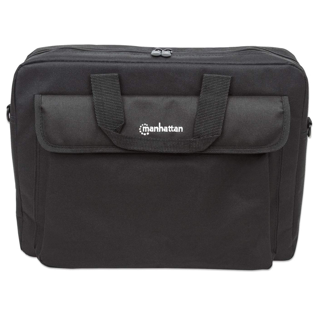 Manhattan London Laptop Bag 15.6", Top Loader, Black, LOW COST, Accessories Pocket, Shoulder Strap (removable), Notebook Case, Three Year Warranty - Image 3