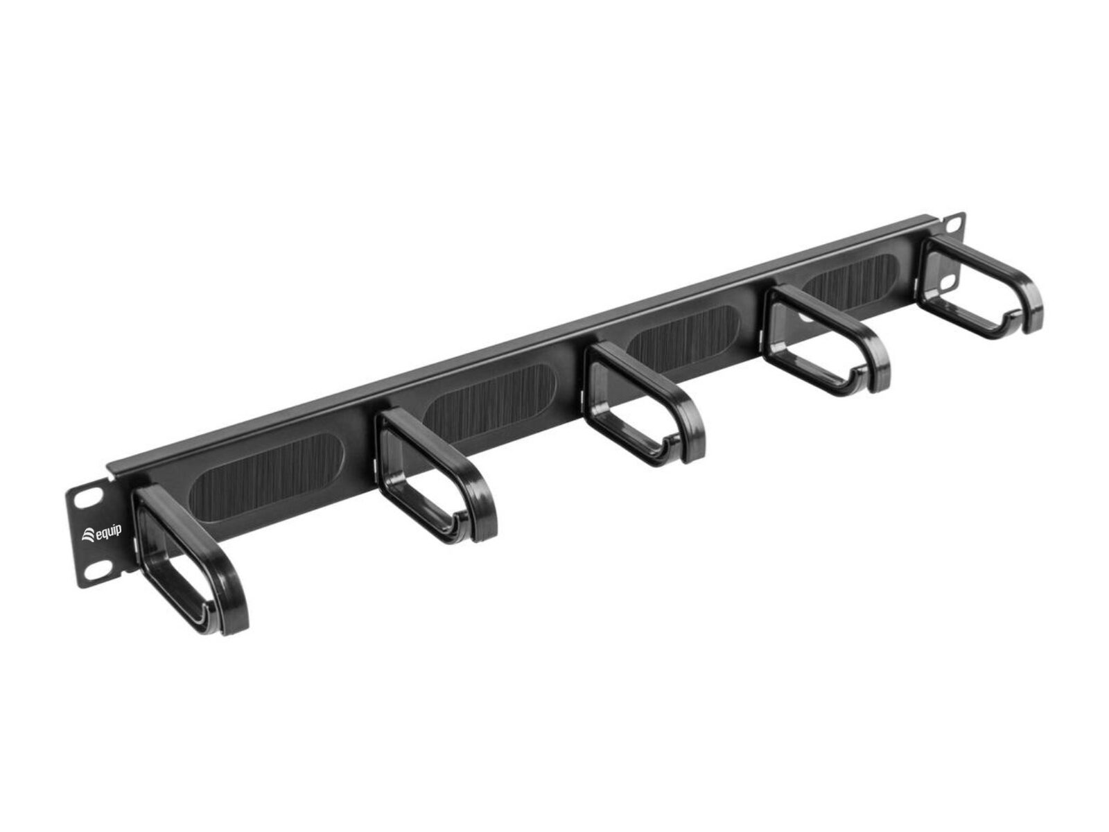 Equip 19" Rack Mount Cable Management Panel with Brush, Black