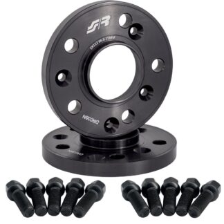Simoni Racing 2 wheel spacers black 15mm 5x112 66,6 with spherical bolts