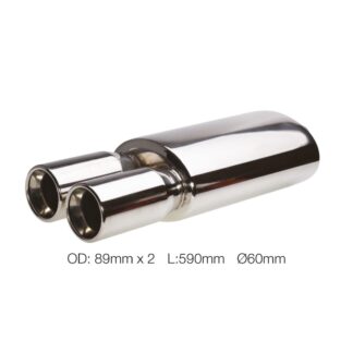 Simoni Racing Muffler round id 60mm double stainless steel