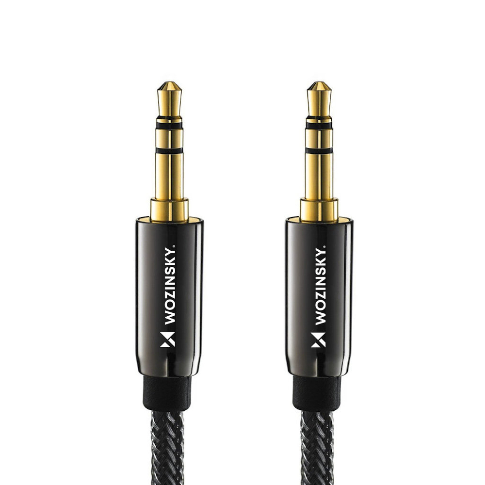 Wozinsky universal mini jack cable 2x AUX cable 1.5 m black - Image 3