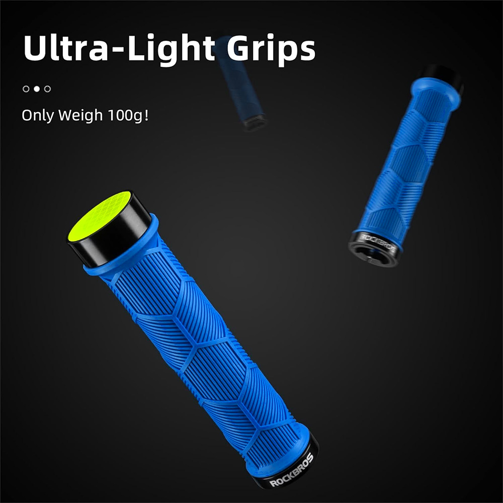 Rockbros 40720007003 bicycle grips with reflector - blue - Image 3